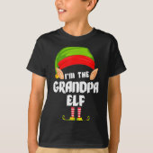 Funny Grandpa Elf Matching Family Group Pj Christm T-Shirt (Vorderseite)