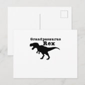 Funny Grandpa Grandpasaurus Rex Dinosaur Postkarte (Vorne/Hinten)