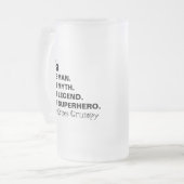 Funny Grandpa Grumpy Man Myth Legend Mattglas Bierglas (Vorderseite Links)