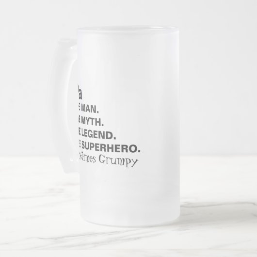 Funny Grandpa Grumpy Man Myth Legend Mattglas Bierglas (Vorderseite Links)