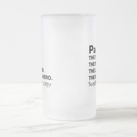 Funny Grandpa Grumpy Man Myth Legend Mattglas Bierglas (Mittel)