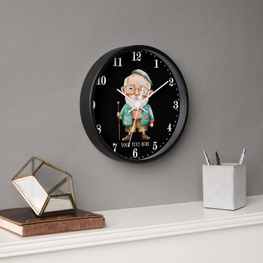 Funny Grandpa Text hinzufügen Uhr (Büro)