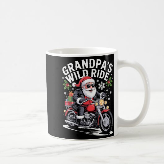 Funny Grandpa's Biker Ride Christmas Motorcycle Sa Kaffeetasse (Rechts)