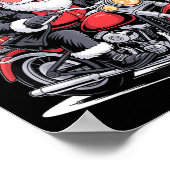 Funny Grandpa's Biker Ride Christmas Motorcycle Sa Poster (Ecke)