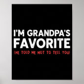 Funny Grandpa's Favorite Granhild I'm Grandpa's Fa Poster (Vorne)