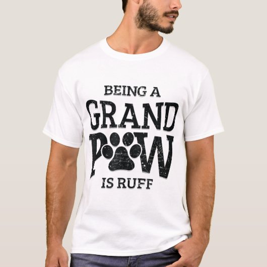 Funny Grandpaw Dog Lover Design T-Shirt (Vorderseite)