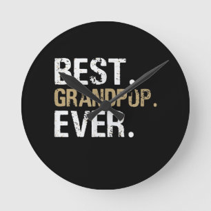 Funny Grandson   Bester Großpop je Runde Wanduhr