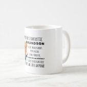 Funny Grandson Birthday Bestes Geschenk Kaffeetasse (VorderseiteRechts)