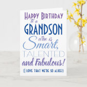 Funny Grandson Birthday Karte (Gelbe Blume)