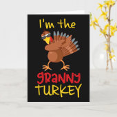 Funny Granny Türkei Matching Family Group Thanksgi Karte (Gelbe Blume)