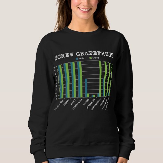 Funny Grapefruit Summer Frucht Ernährung Gewichtsv Sweatshirt (Vorderseite)