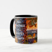 Funny Grapes Teacher Wertschätzung Tasse (Vorderseite Links)