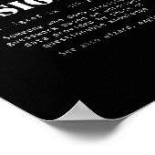 Funny Graphen Designer Dictionary Definition Gesch Poster (Ecke)