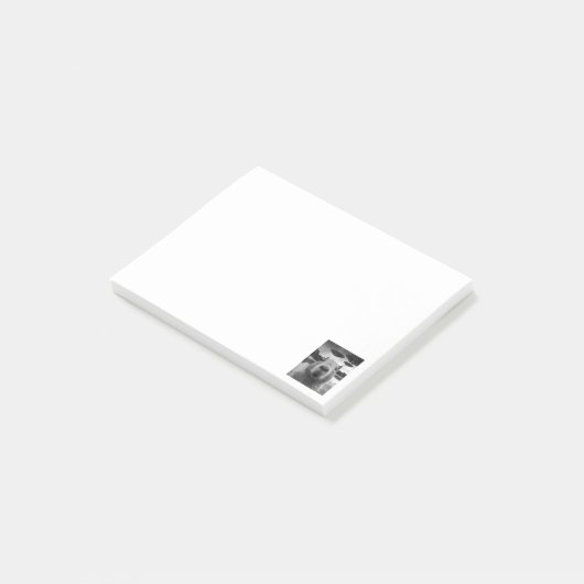 Funny Graphic Capybara Selfie mit UFOs Selfie Post-it Klebezettel (angewinkelt)