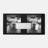 Funny Graphic Capybara Selfie mit UFOs Selfie Schreibtischunterlage (Tastatur & Maus)