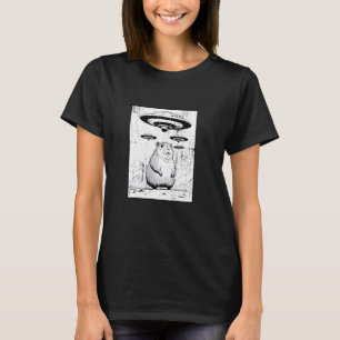 Funny Graphic Capybara Selfie mit UFOs Selfie T-Shirt