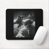 Funny Graphic Cat Astronaut Selfie Funny Mousepad (Mit Mouse)