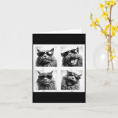 Funny Graphic Cat Fotobooth Selfie Funny _1 Karte (Gelbe Blume)