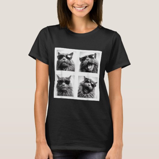 Funny Graphic Cat Fotobooth Selfie Funny _1 T-Shirt (Vorderseite)