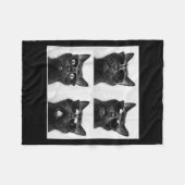 Funny Graphic Cat Fotobooth Selfie Funny _2 Fleecedecke (Vorderseite (Horizontal))