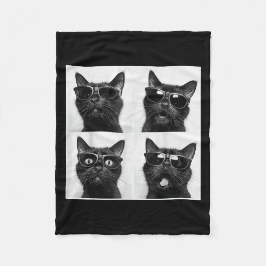 Funny Graphic Cat Fotobooth Selfie Funny _2 Fleecedecke (Vorderseite)