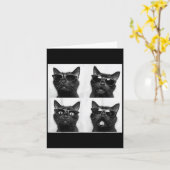 Funny Graphic Cat Fotobooth Selfie Funny _2 Karte (Gelbe Blume)