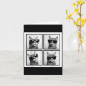 Funny Graphic Cat Fotobooth Selfie Funny _3 Karte (Gelbe Blume)