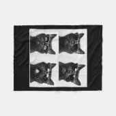 Funny Graphic Cat Fotobooth Selfie Funny _5 Fleecedecke (Vorderseite (Horizontal))