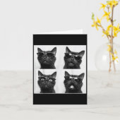 Funny Graphic Cat Fotobooth Selfie Funny _5 Karte (Gelbe Blume)