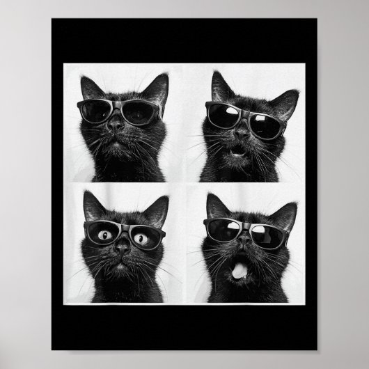 Funny Graphic Cat Fotobooth Selfie Funny _5 Poster (Vorne)