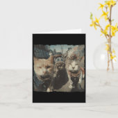 Funny Graphic Cat Gangster Funny _3 Karte (Gelbe Blume)