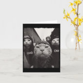 Funny Graphic Cat Gangster Funny Karte (Gelbe Blume)