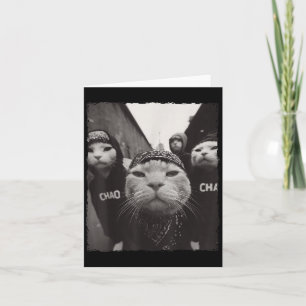 Funny Graphic Cat Gangster Funny Karte