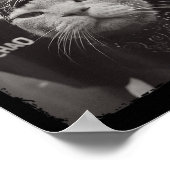 Funny Graphic Cat Gangster Funny Poster (Ecke)