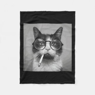 Funny Graphic Cat Rauchen Erwachsene Funny Fleecedecke