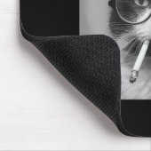 Funny Graphic Cat Rauchen Erwachsene Funny Mousepad (Ecke)