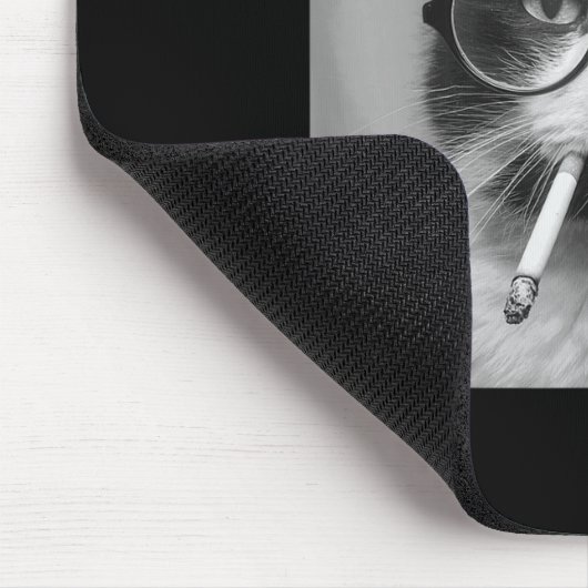 Funny Graphic Cat Rauchen Erwachsene Funny Mousepad (Ecke)