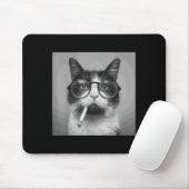 Funny Graphic Cat Rauchen Erwachsene Funny Mousepad (Mit Mouse)