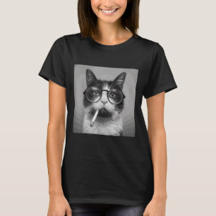 Funny Graphic Cat Rauchen Erwachsene Funny T-Shirt