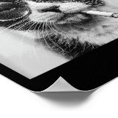 Funny Graphic Cat Smoking Erwachsene Funny _1 Poster (Ecke)