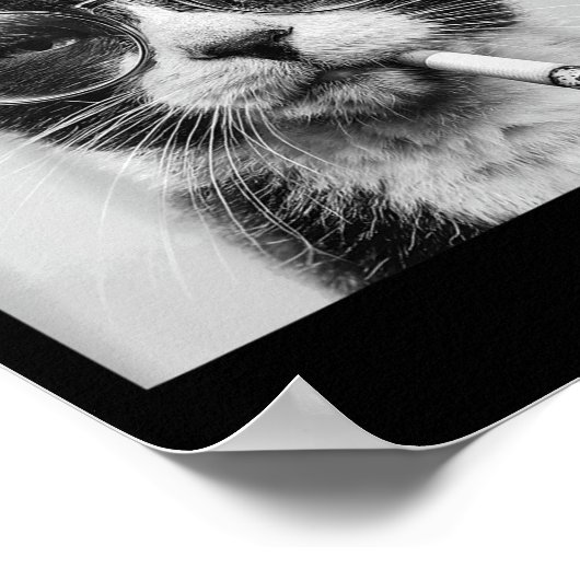Funny Graphic Cat Smoking Erwachsene Funny _1 Poster (Ecke)