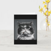 Funny Graphic Cat Smoking Erwachsene Funny _2 Karte (Gelbe Blume)