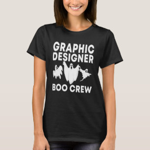 Funny Graphic Designer Boo Crew Spooky Halloween C T-Shirt