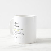 Funny graphic Designer Definition Gift Kaffeetasse (Vorderseite Links)