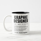 Funny Graphic Designer Dictionary Definition, Gesc Zweifarbige Tasse (Links)