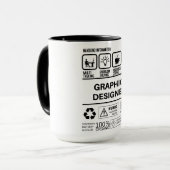 Funny Graphic Designer Handling Information Tasse (Vorderseite Links)