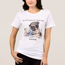 Funny Graphic Designer Shirt Pug More Pop Gift for