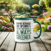Funny Graphic Designer sind Optimisten ... Tasse