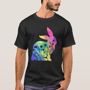 Funny Graphic Floral Rabbit Men Damen Geschenk T-Shirt