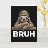 Funny Graphic Meme Sloth Bruh for Boys Girls Karte (Gelbe Blume)